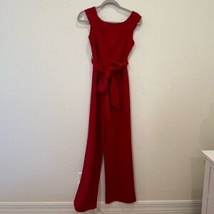 Fashion Nova Red Wide Leg Jumpsuit